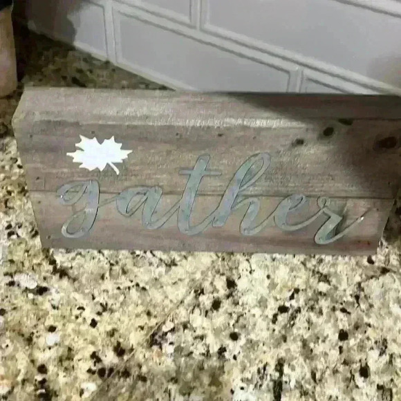 Gather fall wooden plaque - Picture 2 of 3